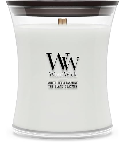 WoodWick HearthWick キャンドル ホワイトティー シェード付き Amazon.co.jp: WoodWick ウッドウィック ジャーSシェードセット