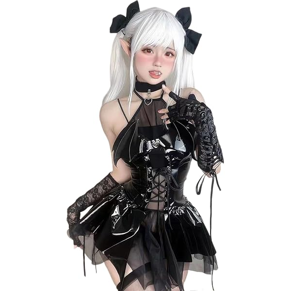 Amazon.co.jp: [Malymoon] コスプレ レザー サキュバス 鬼 デビル ツノ