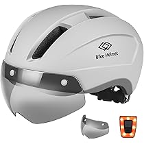 Amazon | Mixiu 自転車ヘルメット CE認証 磁気ゴーグル付 UV