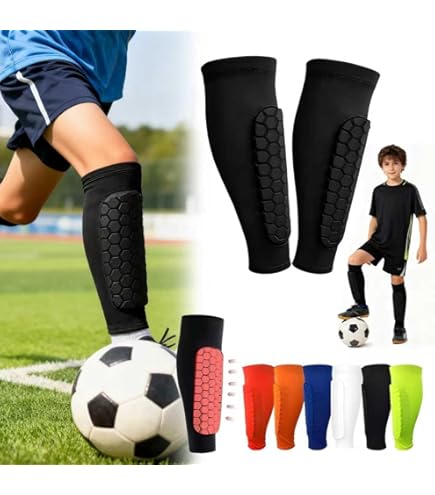 Shin Defender Soccer Shin Guards With Sleeves - Honeycomb Pads Compression Shin Pads For Men & Women Shin Guard Sleeves