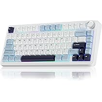 Aula F75 メカニカルキーボード シーブルー Amazon.com: EPOMAKER x Aula F75 Gasket Mechanical Keyboard