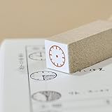 アナログ時計スタンプ：直径約10mm：ゴム印タイプ