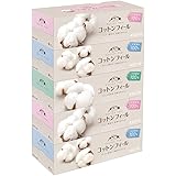 エリエール 箱ティシュー コットンフィール 150組×5箱 パルプ100%