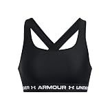 [Under Armour] UA CROSSBACK MID BRA Black/Black/White XL