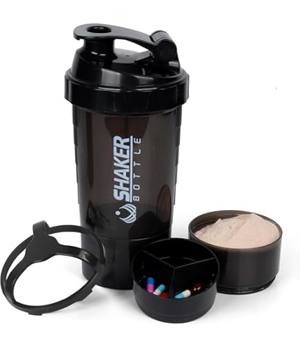 Gade Nutrition Shaker Bottle | 16oz BPA Free Protein Shaker | Leak Proof Lid, No Ball Needed