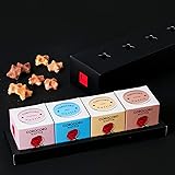 エール・エル クッキー ホワイトデー お返し バレンタイン スイーツギフト 手提げ袋付き バラ柄 コロコロワッフルキューブ (4個入り)