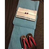 Amazon.co.jp: 最高級しじら織浴衣粋な縞模様柄綿麻涼し青 和装