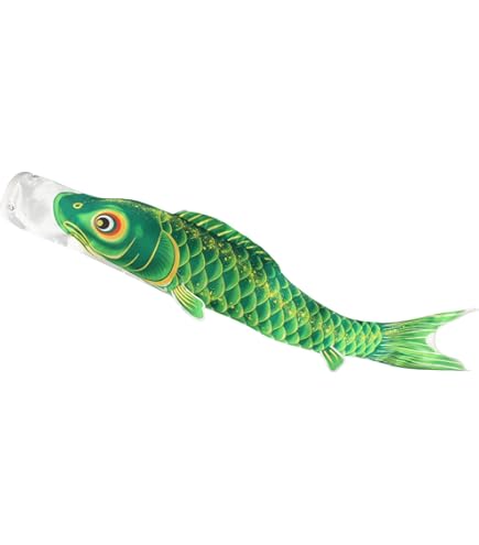 鯉のぼり　友禅鯉　緑6m　未使用品 Amazon | こいのぼり 友禅鯉 単品鯉のぼり 緑鯉 1M 【徳永こいのぼり