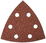 Bosch SDTR042 Detail Triangle, Hook & Loop Sanding Sheet, Red, 40 Grit, 25 Pack [並行輸入品]