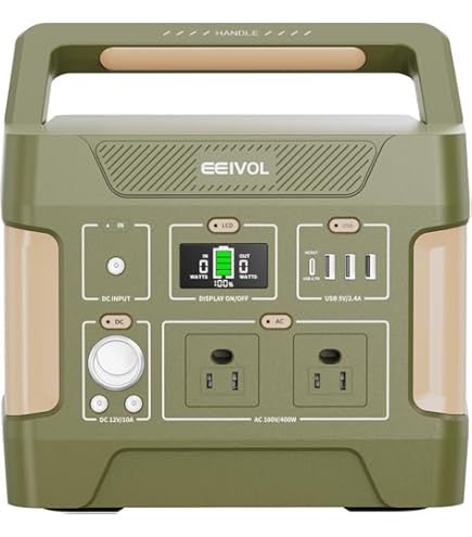 Amazon.co.jp: EEIVOL ポータブル電源 355Wh/400W リン酸鉄リチウム