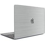 wraplus for MacBook Air 13 インチ M1 2020 2019 2018 対応 [シルバーブラッシュメタル] スキンシール フィルム ケース カバー