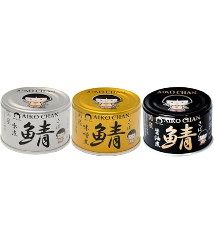Amazon | 伊藤食品 あいこちゃん 金の鯖味噌煮・銀の鯖水煮・黒の鯖
