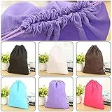 Generic Purple : Best Quality 30x40CM Shoes Bag Travel Storage Pouch Drawstring Dust Non-woven Porta