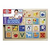 T.S. Shure Alphabet Cutesie Wooden Blocks [並行輸入品]