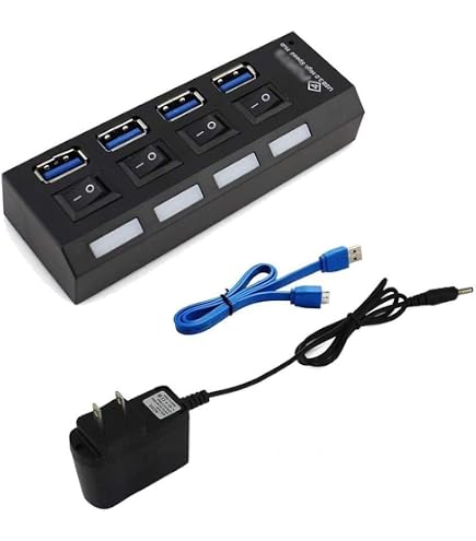 Amazon | LogiLink USB 2.0 10ポートハブ オン/オフスイッチ付き