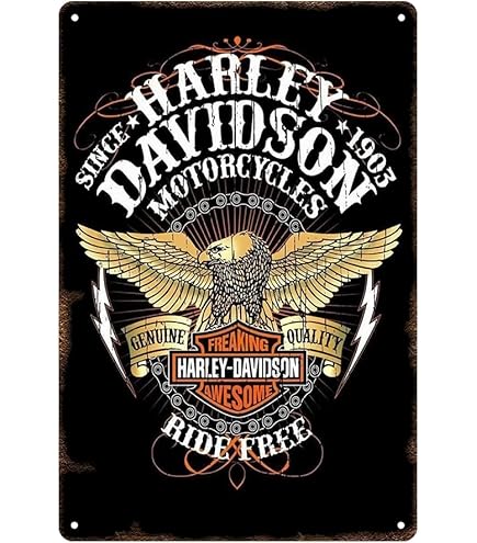 Amazon | ハーレーダビッドソン アンティーク調 ブリキ看板 #1 RWBロゴ