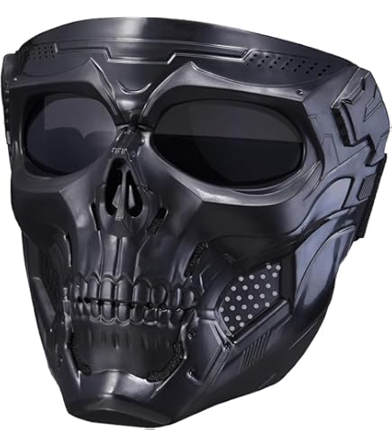 Amazon.co.jp: タクティカルマスク スカル フルフェイス 金属メッシュ