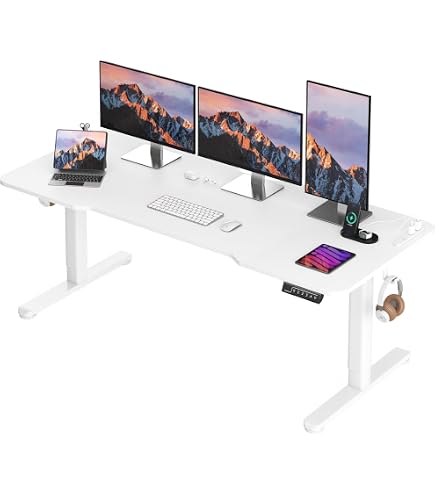 Amazon | Alebert 昇降デスク 電動 昇降式ローテーブル オフェスワーク