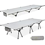 ATEPA キャンプ コット 折りたたみ アウトドア ベッド ハイロー 2way 調整可能 軽量 コンパクト 190x65cm 耐荷重150kg 登山 収納ケース付き