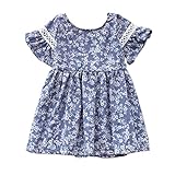 Cutelove 2017年新品　夏　女の子　ドレス スカート ワンピース　レース　花柄　バック透かし彫り　コットン 高品質　おしゃれ