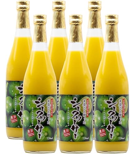 Amazon.co.jp: 沖縄特産販売 青切りシークワーサー100 500ml ×6本