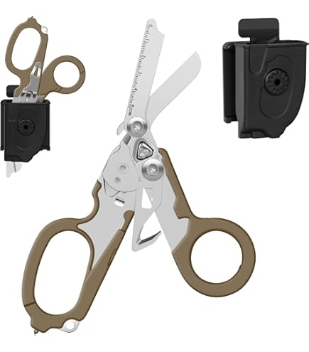 Leatherman Raptor Rescue - Emergency Response Folding Shears With Strap Cutter & Glass Breaker, Orange/Black, With Utility Holster - View #3