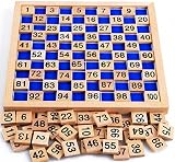 Montessori Education Wooden Toys 1-100 Digit Cognitive Math Toy Teaching Logarithm Version by RayToy