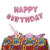 ベビーガールズ子供誕生日パーティーSupplies withピンク文字Foil Balloon Decorations All in One by Nina Toys
