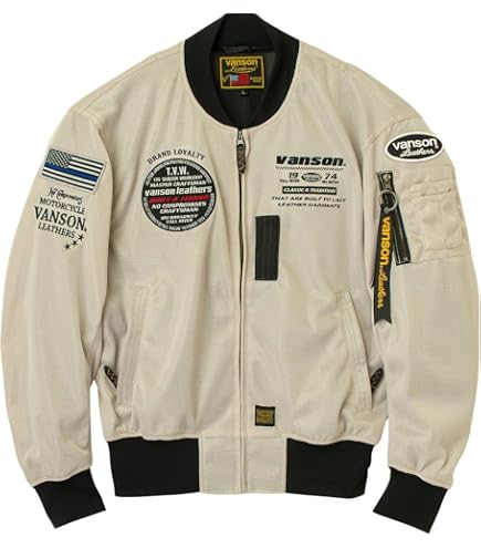 Amazon | VANSON(バンソン) メッシュジャケット WHITE/GREEN XXL