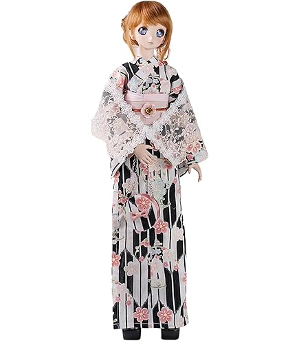 Amazon.co.jp: BACALYSO | 1/3 BJD/SD 球体関節人形 服 振袖 浴衣 牡丹