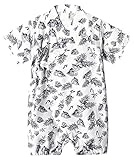 (エーケー) AK Style ベビー 浴衣 甚平 ロンパース キッズ 赤ちゃん 女の子 男の子 子供服 150718-2 (80, ショートタイプホワイト)