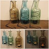 ヨーロッパ風 ルミナスグラス ハンギングキャンドルホルダー 【BROWN】