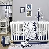 Anchor Nautical 5 Piece Baby Crib Bedding Set with Bumper by The Peanut Shell by The Peanut Shell