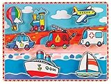Small World Toys Ryan's Room Wooden Puzzle - Chunky Transportation [並行輸入品]