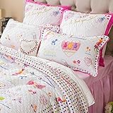 Brandream Kids Comforter Set White and Pink Girls Quilt Set Twin,Full [並行輸入品]