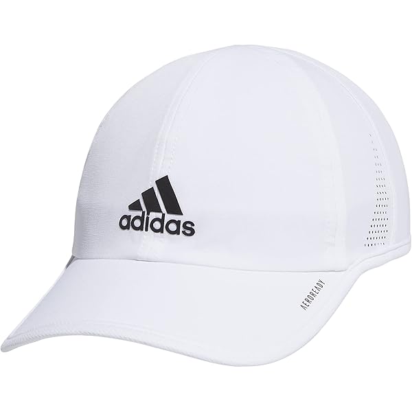 Amazon | adidas メンズAdizero IIキャップ、ブラック/ホワイト