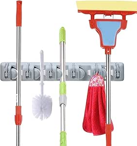 Amazon 掃除用具収納ホルダー ほうき モップ ハンガー フロアモップ フロアワイパー オンライン通販