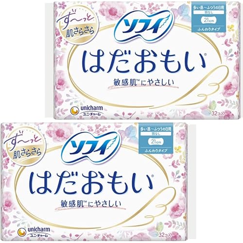 はだおもい ふんわりタイプ 多い昼用 210 羽なし 21cm 32個入×2個セット（合計64枚）