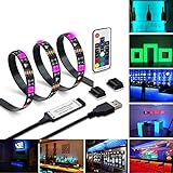 weniceバイアス照明for HDTV USB LEDバックライトストリップ118 in / 3 mマルチカラーRGB with 17キーのリモート・コントロールフラットトップモニタ画面テレビLCD