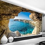 bzdhwwhフォト壁紙モダンシンプルCaveシースケープNature壁画リビングルームベッドルームインテリア壁紙スペース拡張壁紙 6957921969456