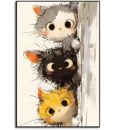 Amazon.co.jp: ◇渡辺あきお◇【ねこのフェアリー】アートプリント◇額