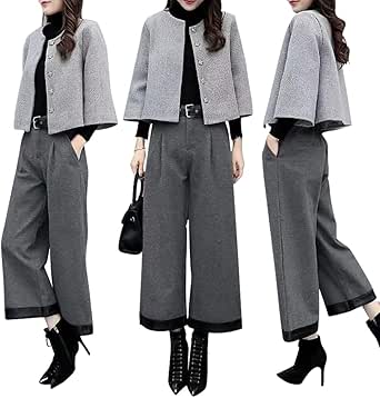 Amazon Co Jp 卒業式 服 母 40代 セレモニースーツ パンツスーツ ママ セットアップ レディース 秋冬 おしゃれ 入園式 入学式 卒園 式 上下セット フォーマル 通勤 Ol 30代 服 ファッション小物