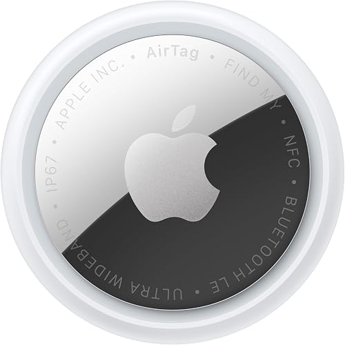 Apple AirTag ​​​​​​​(2nd Generation) : Tracker for Keychain, Wallet and More; Locator with Sound; Simple One-Tap Setup with i