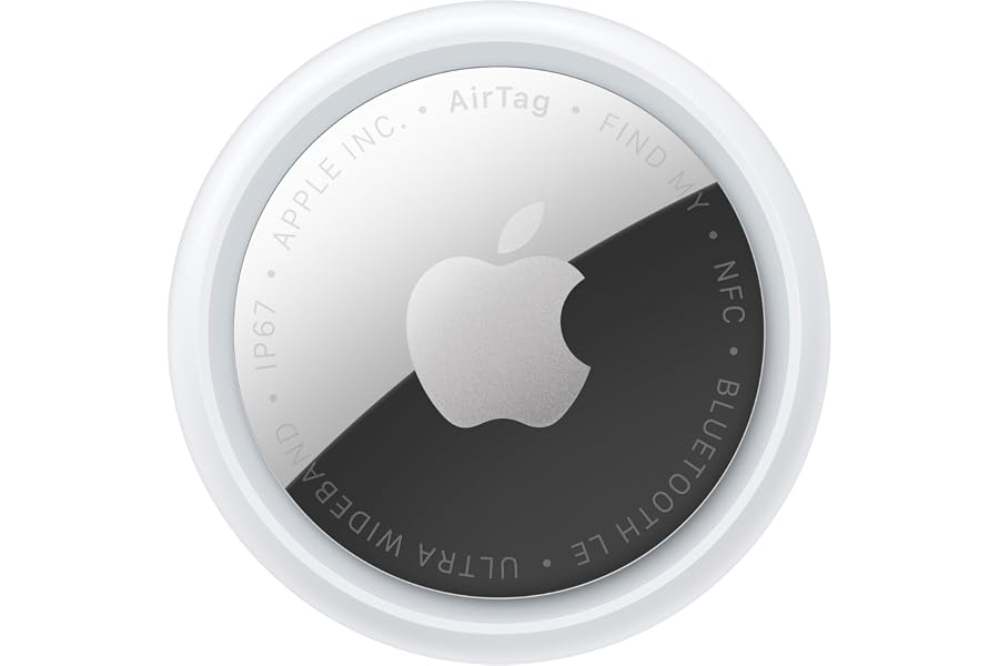 Apple AirTag ​​​​​​​(2nd Generation) : Tracker for Keychain, Wallet and More; Locator with Sound; Simple One-Tap Setup with i