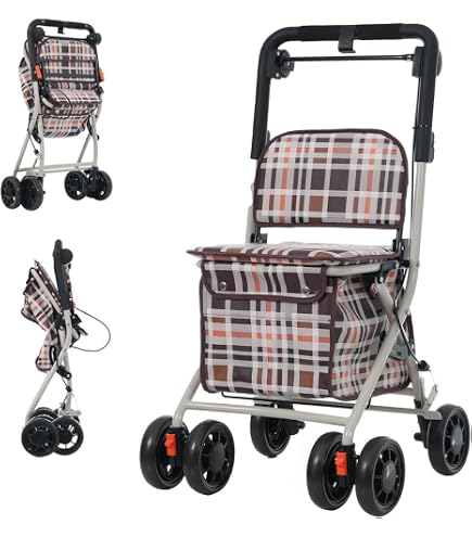 Amazon | Kennkari シルバーカー 軽量 折りたたみ 手押し車 老人用
