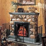 Quality Steel Fireplace Fence Hearth Safety Gate with Door for Babies and Pets by Unbranded*