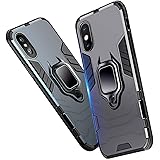 iPhone XS用 ケース/iPhone X用 ケース リング 耐衝撃 ケース 耐衝撃性保護 シリコン スリム 薄型 ソフトカバー 傷つき防止 指紋防止 軽量 スタンド機能 車載ホルダー対応 ストラップホール 防塵 人気 スマホ ケース アイフォン