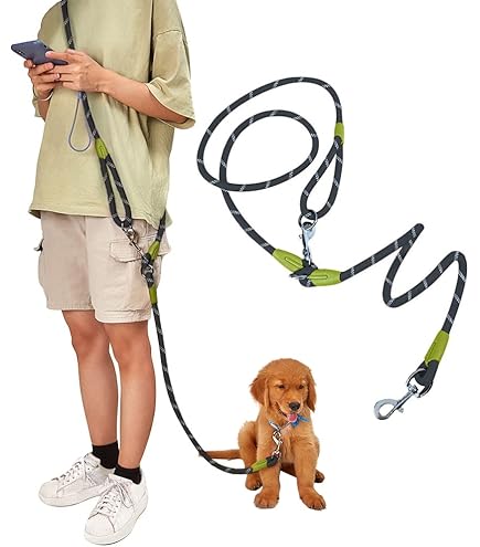 Waist Dog Leash Tuff Mutt Hands-Free Bungee Waist Leash For