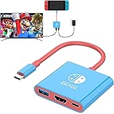 AHGEIIY Switch Dock TV Dock for Nintendo Switch Docking Station, Upgrade for Nintendo Switch Dock with 4K HDMI USB 3.0 100W U