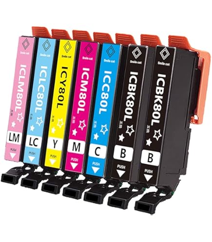 EPSON ICL80L詰め替えインク セット 30個 Amazon.co.jp: エプソンICBK80Lブラック黒4本セット互換インク